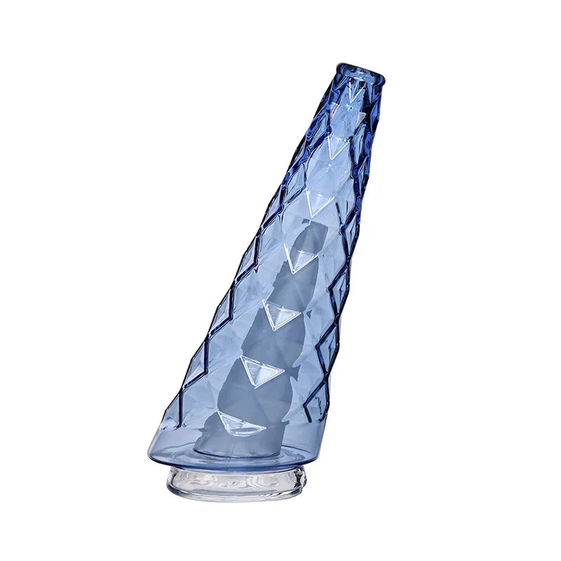 vase verre bleu rose violet texturé moderne facettes