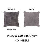 coussins moelleux rayures horizontales gris blanc moderne confortable zip vert clair polyester