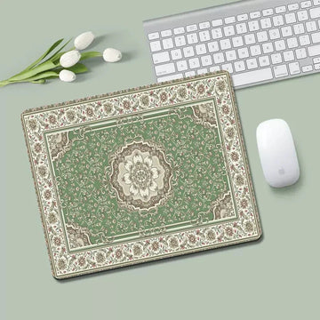 tapis souris grand motif persan vintage fleurs décoratif anti dérapant
