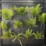 plantes artificielles soie vertes feuilles fines naturelles extérieur accrochées fêtes mariages
