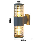 applique murale transparent moderne spirales internes noir gris chambre cuisine étude entree salle manger