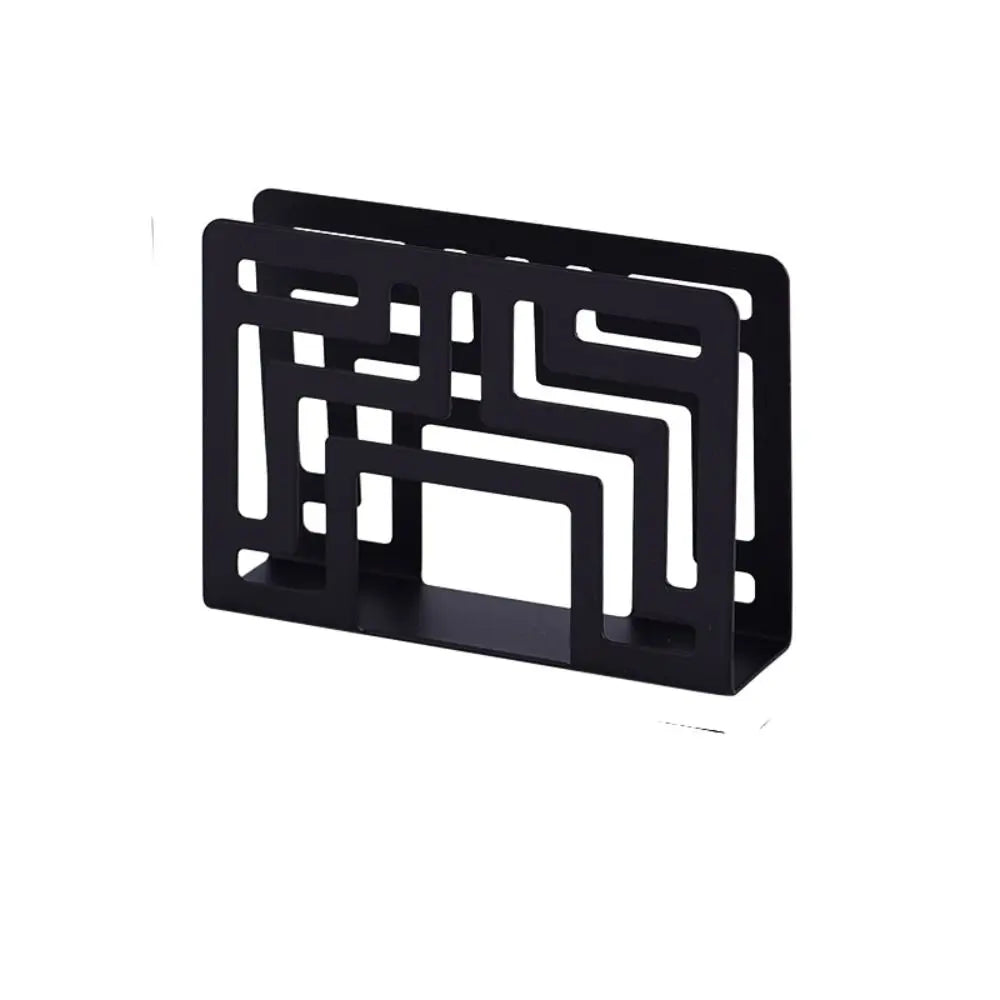 support livre moderne or noir argent grille géométrique acier inoxydable papier blanc
