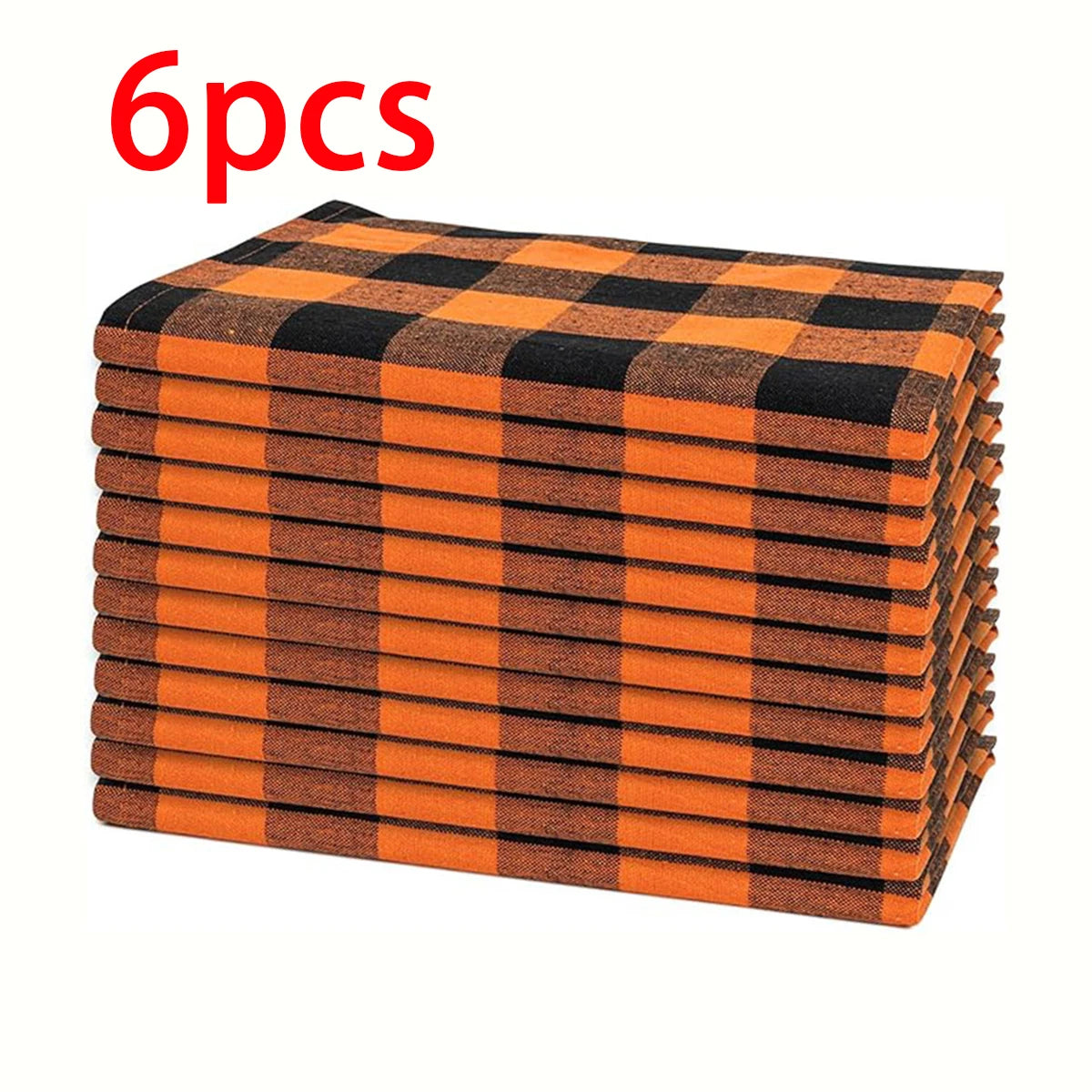 serviettes carreaux rose blanc rouge orange jaune beige clips métalliques table restaurant pack six