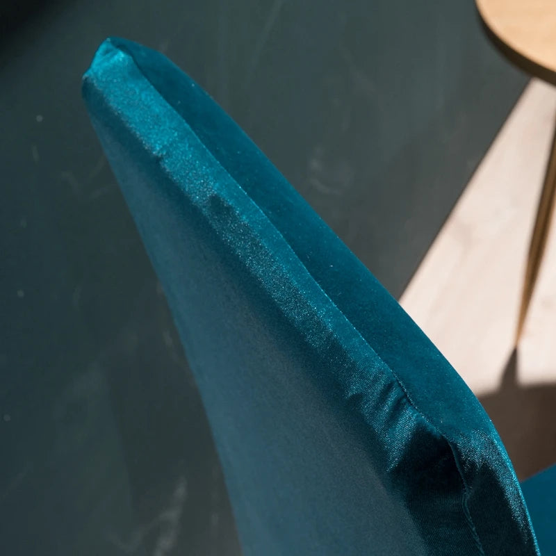 housses chaise velours bleu turquoise moderne élasthanne polyester chaise plage fauteuil mariage banquet