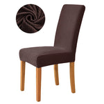 housse chaise jacquard gris rose vert marron moderne adhésif polyester pliage salon mariage banquet