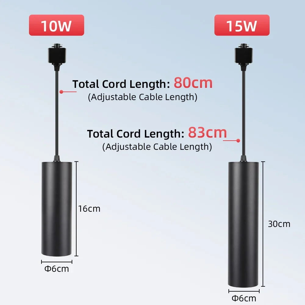 suspension lumineuse moderne noir 10w 15w interrupteur tactile 80cm 83cm