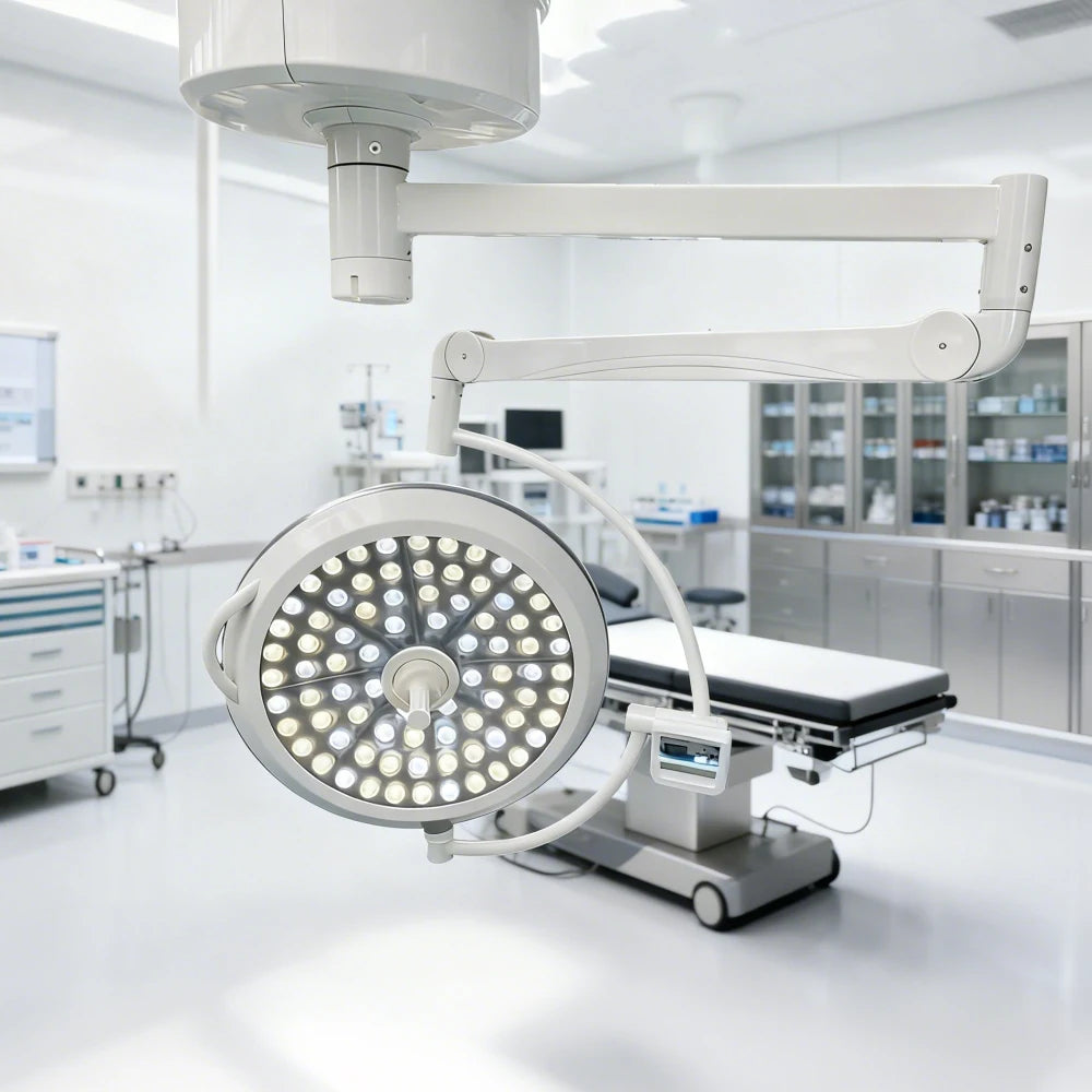 lampe chirurgicale led sans ombre éclairage salle operation industrielle blanc gris