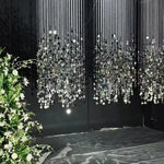 rideau argenté moderne élégant mariage banquet scintillant 1.5m 2m 2.5m 3m