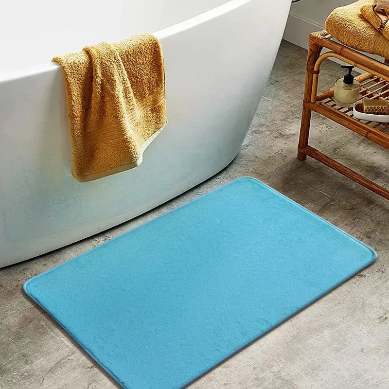 tapis bain polyester antidérapant moderne marron bleu violet rose gris intérieur extérieur