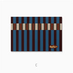 tapis table moderne rayures horizontales vert marron bleu beige respectueux environnement