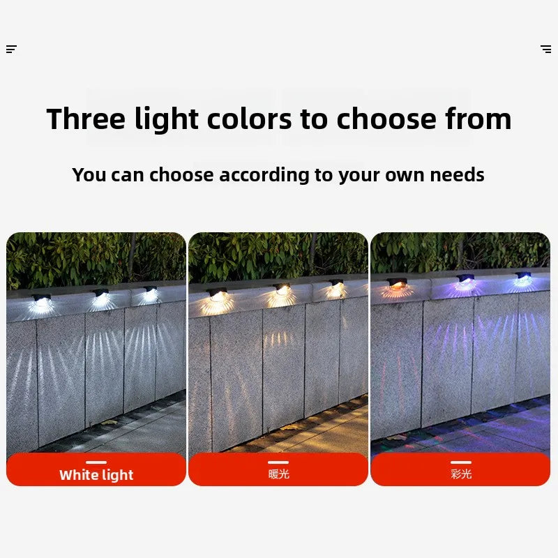 lumière solaire noire encastrée led autoadhésive extérieure jardin allée moderne