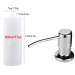 distributeur liquide moderne argenté adhésif corps plastique tête inoxydable tube silicone bouteille plastique minimaliste