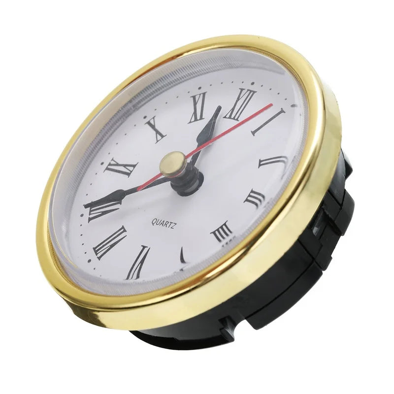 montre quartz classique insert or chiffres romains vintage aiguilles transparentes fixations trous