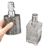 distributeur savon liquide transparent texture ondulée moderne salle bain cuisine rechargeable pump bouchon