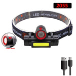 lampe frontale led noire geometrique moderne ceinture ajustable cable usb rechargeable camping running