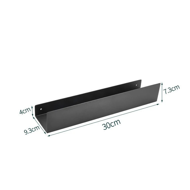 étagère murale moderne gris foncé laquée alliage aluminium flacons lotion salle bain