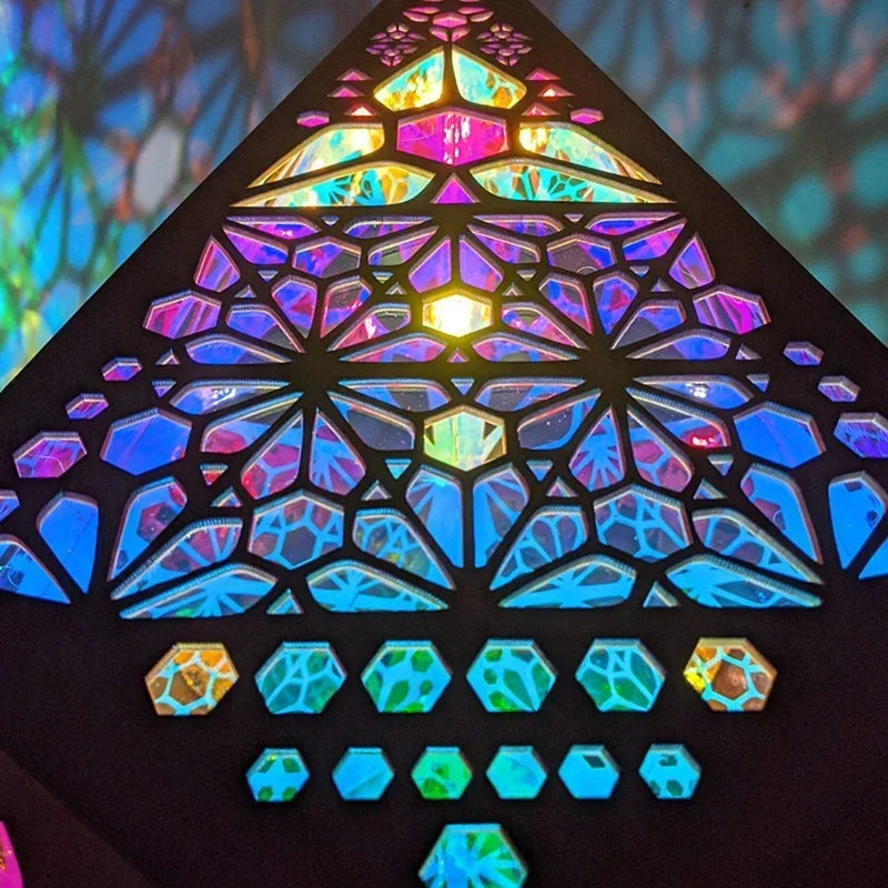 Lampe de bureau bohème en bois et plastique