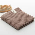 serviette coton waffle rapide absorbant main bain adultes rouge marron gris beige moderne