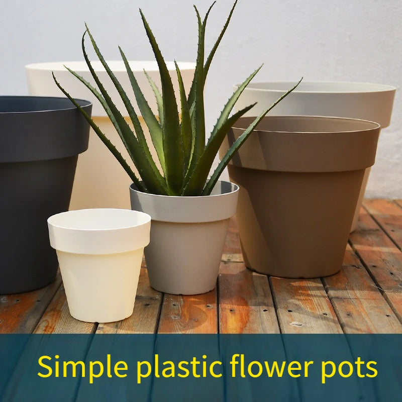 pots fleurs modernes opaques gris beige blanc drainage racines decoration maisonextérieur balcon