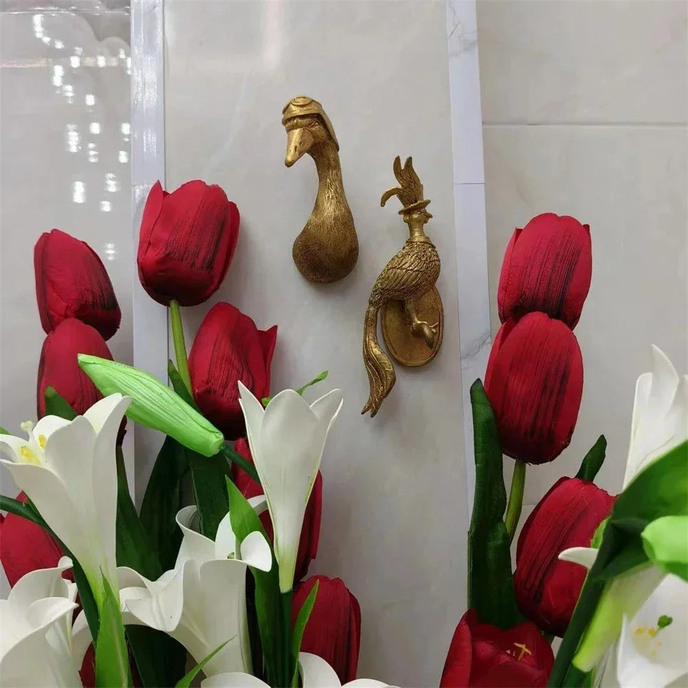 décoration murale animaux or bronze texturé moderne fixations directes humour lunettes fleurs chambre salon
