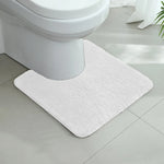 tapis bain moderne gris rose peluche épaisse antidérapant respectueux environnement 50x50cm