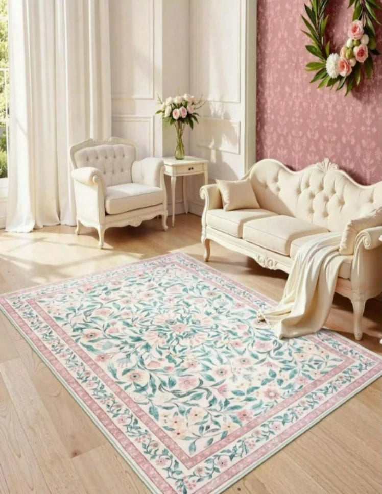 tapis floral motif vintage classique polypropylène polyester salon chambre maison