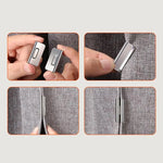 boucle rideau magnétique gris moderne minimaliste empêche fuite lumiere chambrepaque