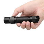 lampe tactique rechargeable 1800 led 18650 lumen 200 500mètres aluminium noir clip utilitaire