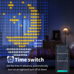rideau lumineux led multicolore pixel art noel télécommande application mobile