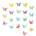 guirlande papillons 3d rouge jaune vert bleu violet rose orange anniversaire mariage fête