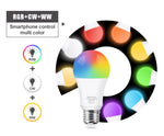 ampoule led intelligente e27 rgb wifi zigbee dimmable moderne blanc mat