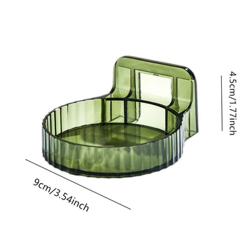 porte brosse dents distributeur savon liquide adhésif moderne blanc vert doré transparent