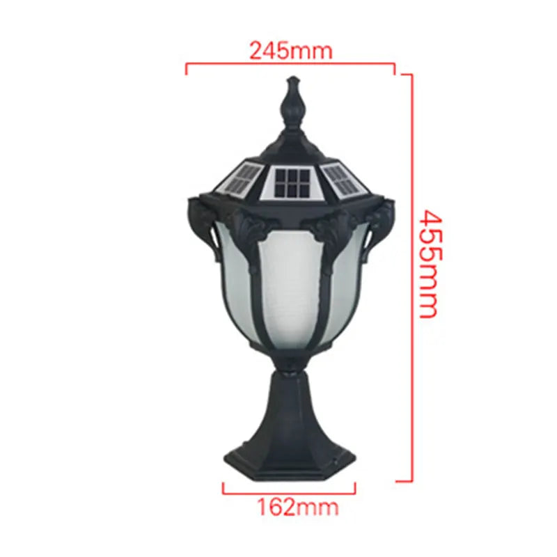 lampe solaire extérieure led étanche ip44 classique noir blanc geometrique