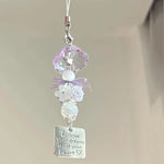 porte clés décoration papillon ailes cœur transparents blanc rose romantique