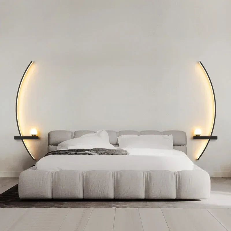 lampe murale moderne blanc doré fixée mur éclairage quotidien aluminium