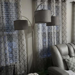 abat jour gris moderne toile lin lampes table facile assembler