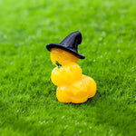 figurines halloween sorcière fantôme citrouille squelette résine noire blanche verte Jaune