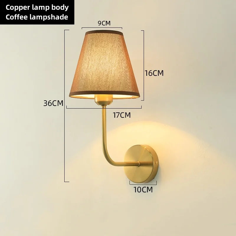 lampe murale moderne abatjour conique articulé noir doré blanc beige marron