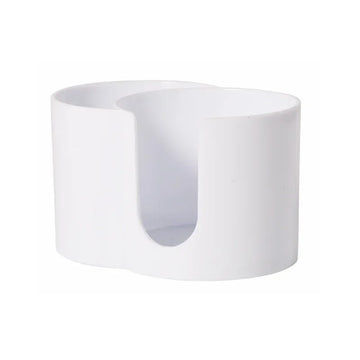 organisateur rangement double compartiment cotons tiges disques démaquillants moderne transparent noir blanc