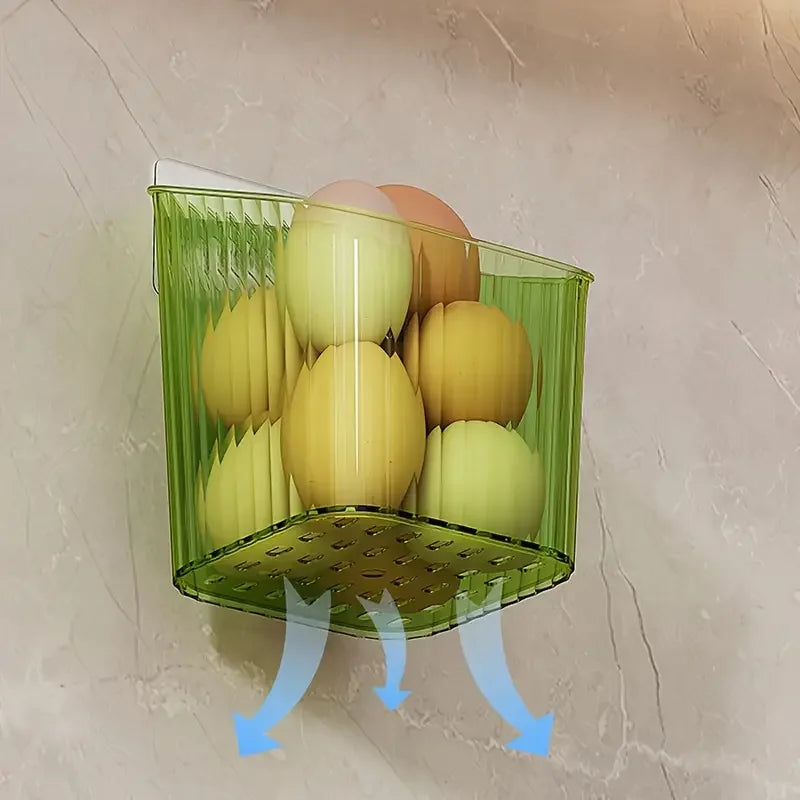 paniers rangement transparents vert olive moderne clips minimalistes respectueux environnement