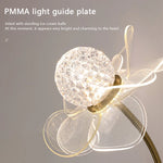 lampe murale moderne or blanc translucide forme fleur éclairage cuisine salle manger