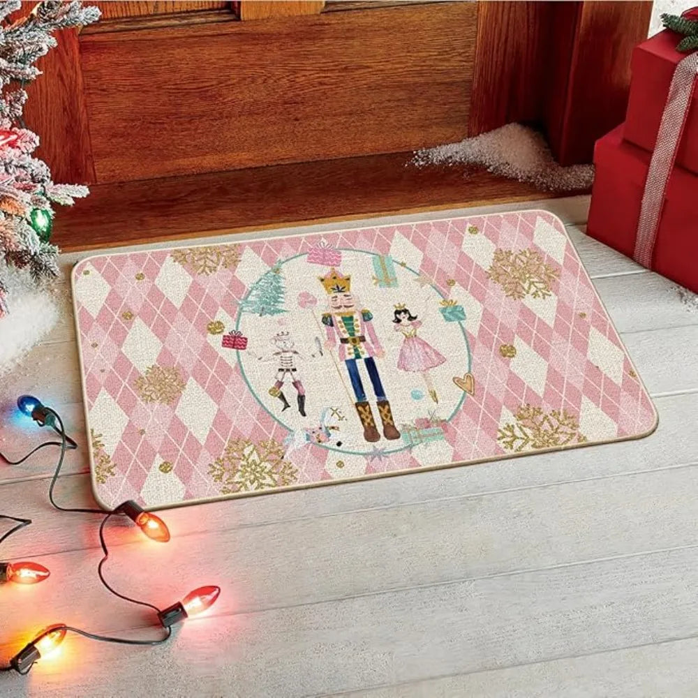 tapis sol noël personnages ballet motifs géométriques traditionnels 30x50cm 40x60cm 50x80cm festive