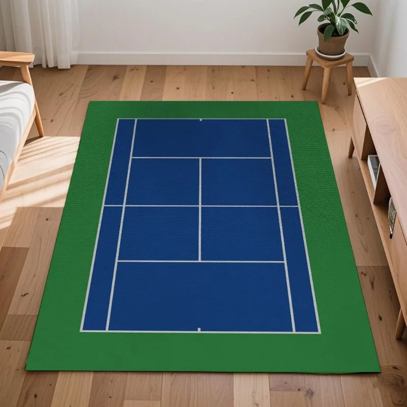 tapis vert bleu tennis moderne salon décoration intérieure extérieur 80x120cm polyester