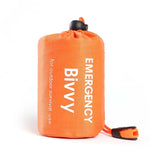 sac rangement survie bivouac sifflet outil camping orange portable pliable emergency outdoor kit