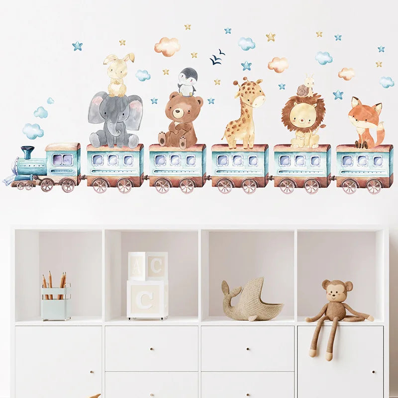 Application autocollants sur mur chambre bébé