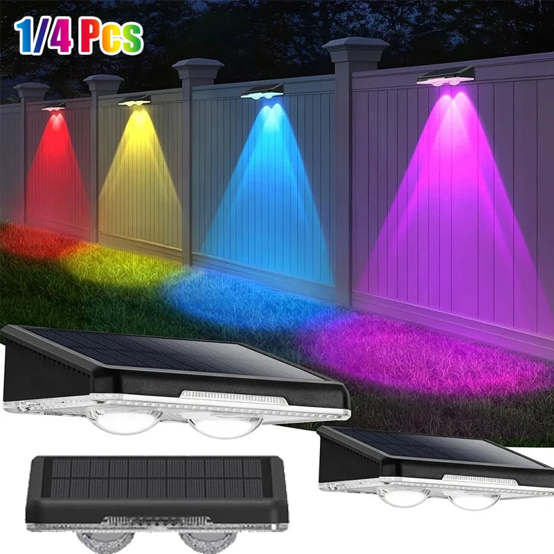 spots solaires led changeants ip65 moderne panneau solaire intégré clips facileextérieur noir mat