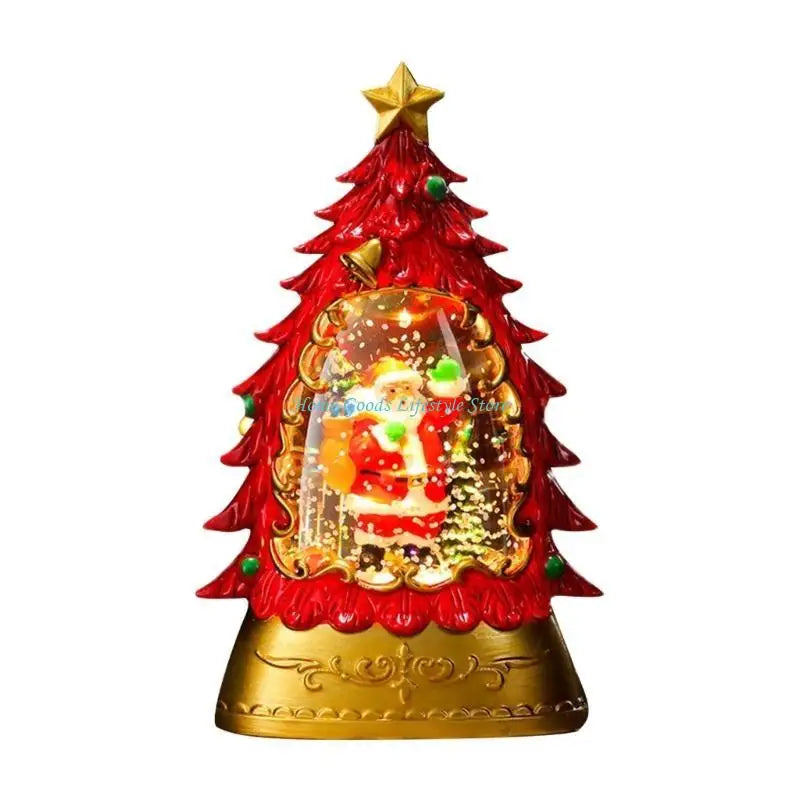 boule neige noël rouge vert décoration sapin étoile boules noël figurine santa Claus traditionnelle