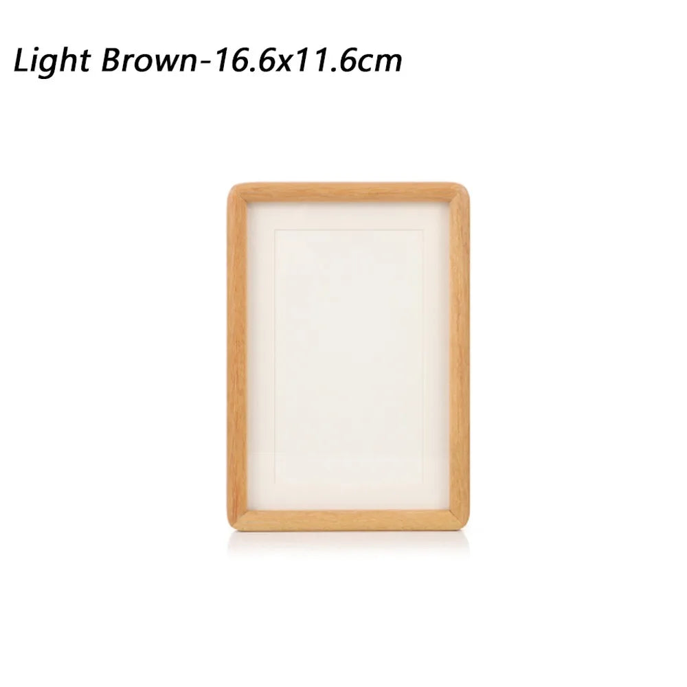 cadre photo bois grain visible moderne minimaliste adhésif fixation 10x10 19.2x14.2 16.6x11.6 21.7x16.7