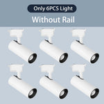 spots led modernes noir blanc télécommande dimmable ensembles complets rail
