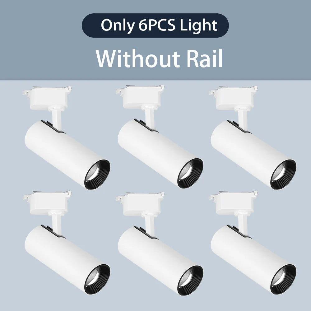 spots led modernes noir blanc télécommande dimmable ensembles complets rail